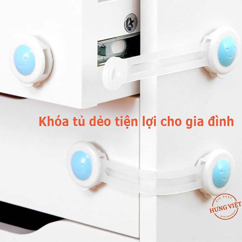 Dây Khóa Gài Tủ Lạnh/ Ngăn Kéo/Tủ Đồ (Loại Dẻo) chống trẻ em nghịch mở [KHÓA TỦ DẺO]