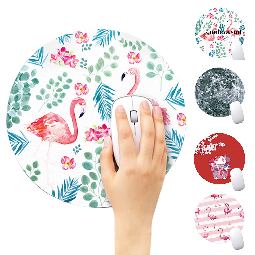 Miếng Lót Chuột Hình Tròn In Hoạt Hình Sáng Tạo