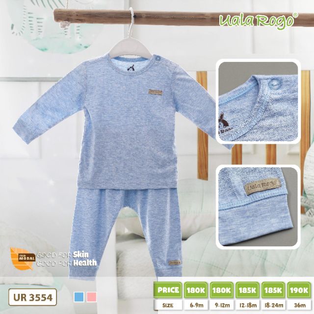 Bộ dài tay cài vai modal uala rogo