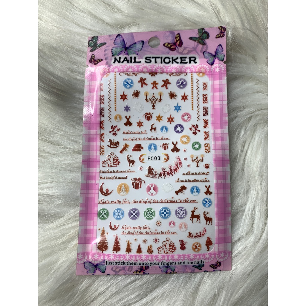 Sticker Trang Trí Móng Noel Siêu Đẹp 3