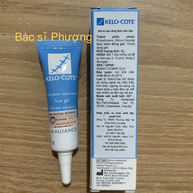 [BILL Công Ty] Kem giảm sẹo Kelo Cote giảm sẹo lồi, sẹo phẫu thuật, sẹo lâu năm