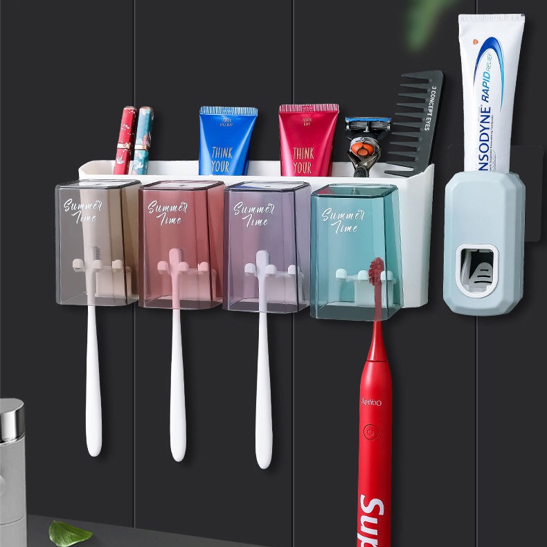 Đa chức năng bàn chải đánh răng giá trong phòng tắm, treo tường hút treo tường cốc đánh răng và xi lanh nha khoa [JOAN]