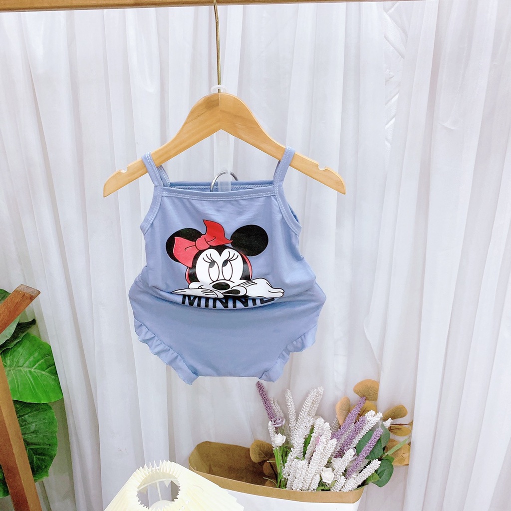 Bộ 2 dây cotton cho bé gái 8-18kg, nhiều màu lựa chọn - 𝐁𝐎𝟔𝟔