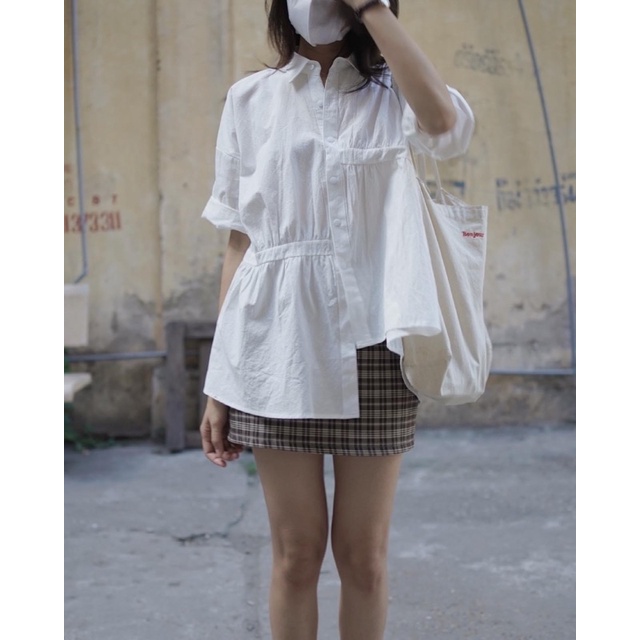 💕SƠ MI VẠT LỆCH SIÊU XINH SƠ MI CÁCH ĐIỆU HÀN QUỐC 💕 | BigBuy360 - bigbuy360.vn