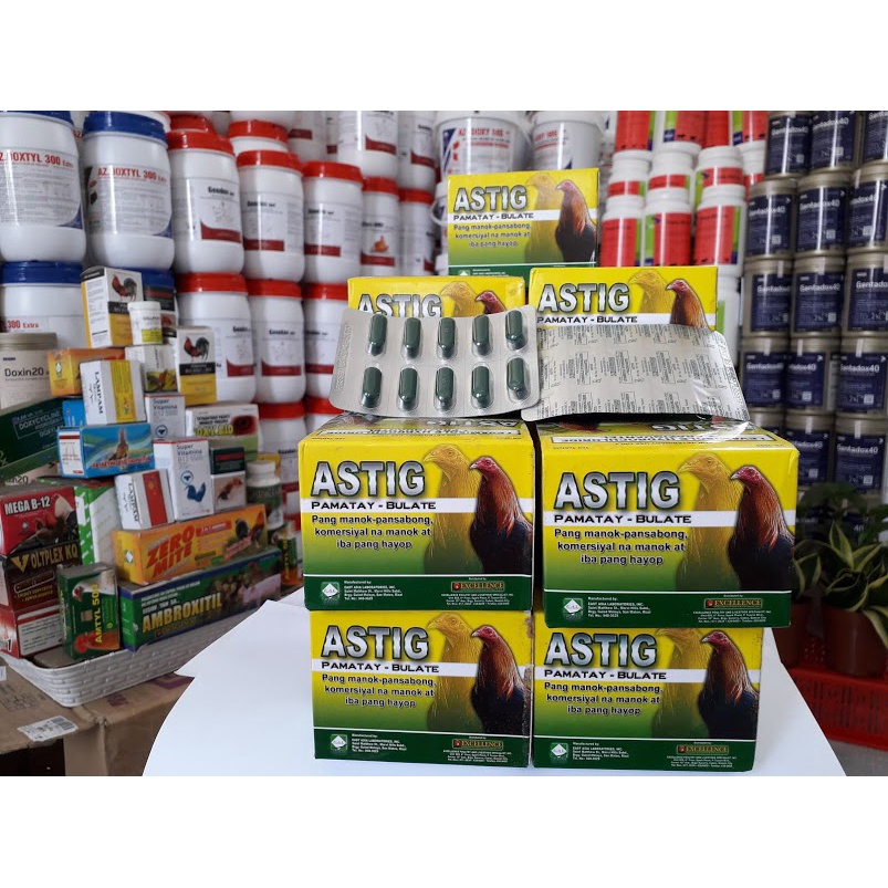 1 vĩ 10 viên astig. sán lãi gà đá