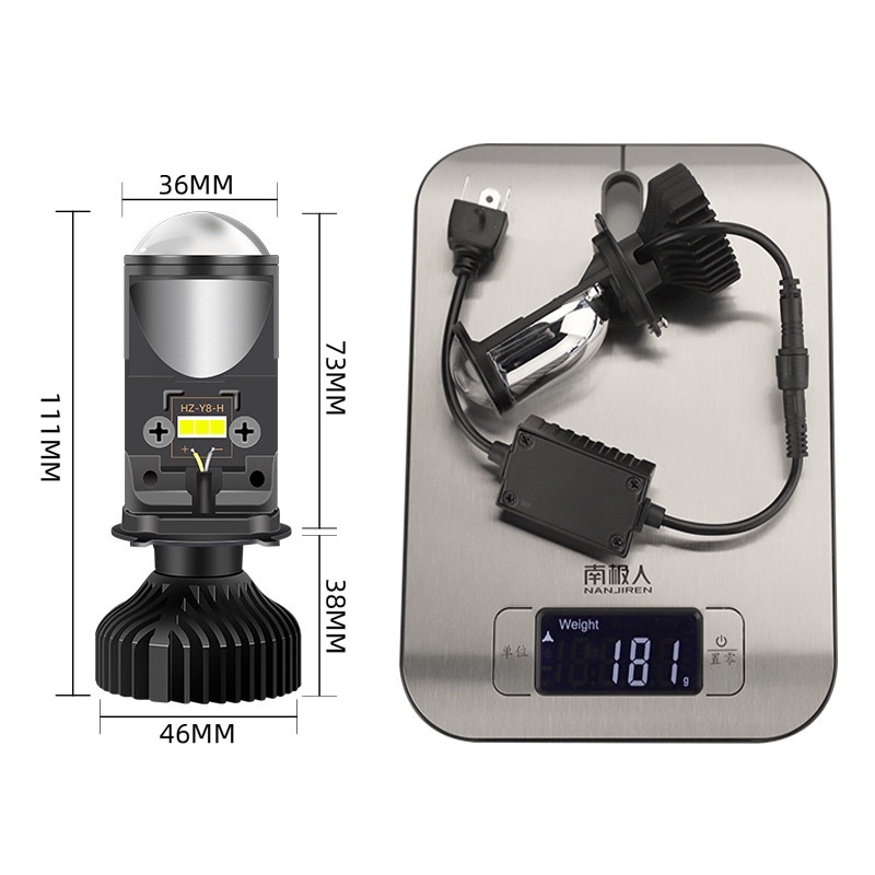 Bóng led pha H4 y6 ánh sáng 6000k, 6500k