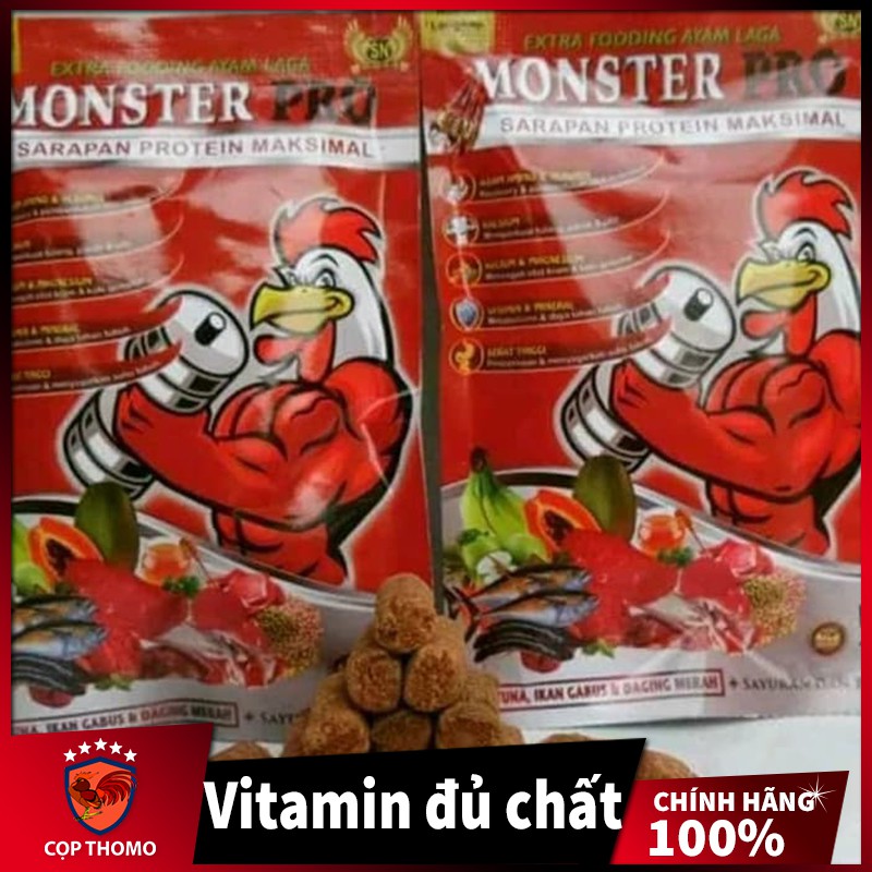 Gói thức ăn tổng hợp cho gà đá cựa sắt , bổ sung vitamin giúp tăng lực đá, khả năng chịu đòn và chống chọi lại bệnh tật