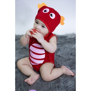 Bộ Bodysuit Chip Cua Đỏ Cho Bé