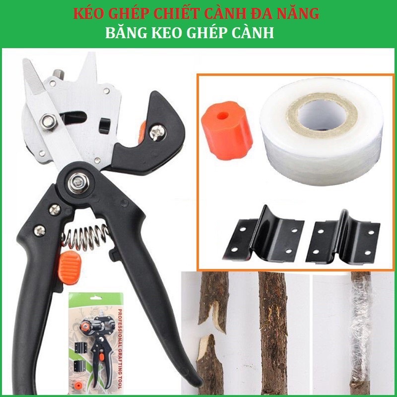 kéo cắt ghép tỉa cành cây đa năng tặng 2 lưỡi