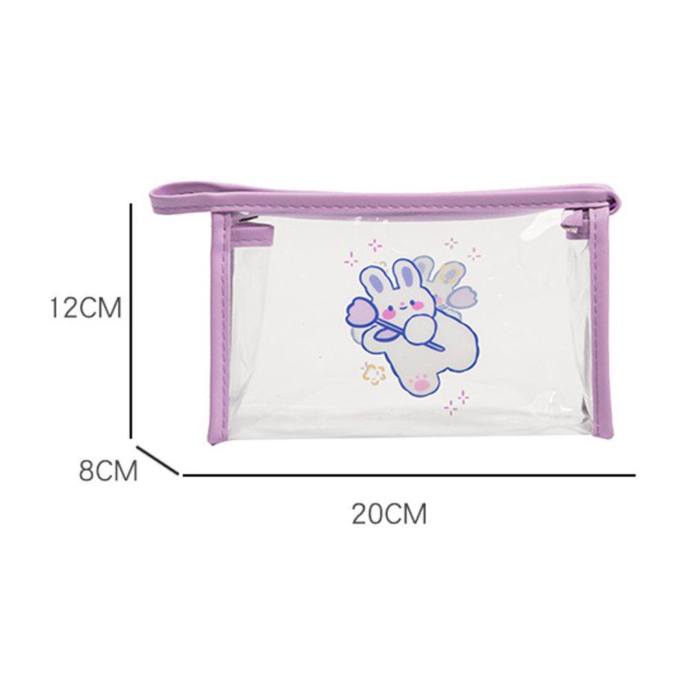 Túi Đựng Mỹ Phẩm Bằng PVC Trong Suốt Cỡ Lớn Chống Thấm Nước Hình Thỏ Dễ Thương Cho Nữ