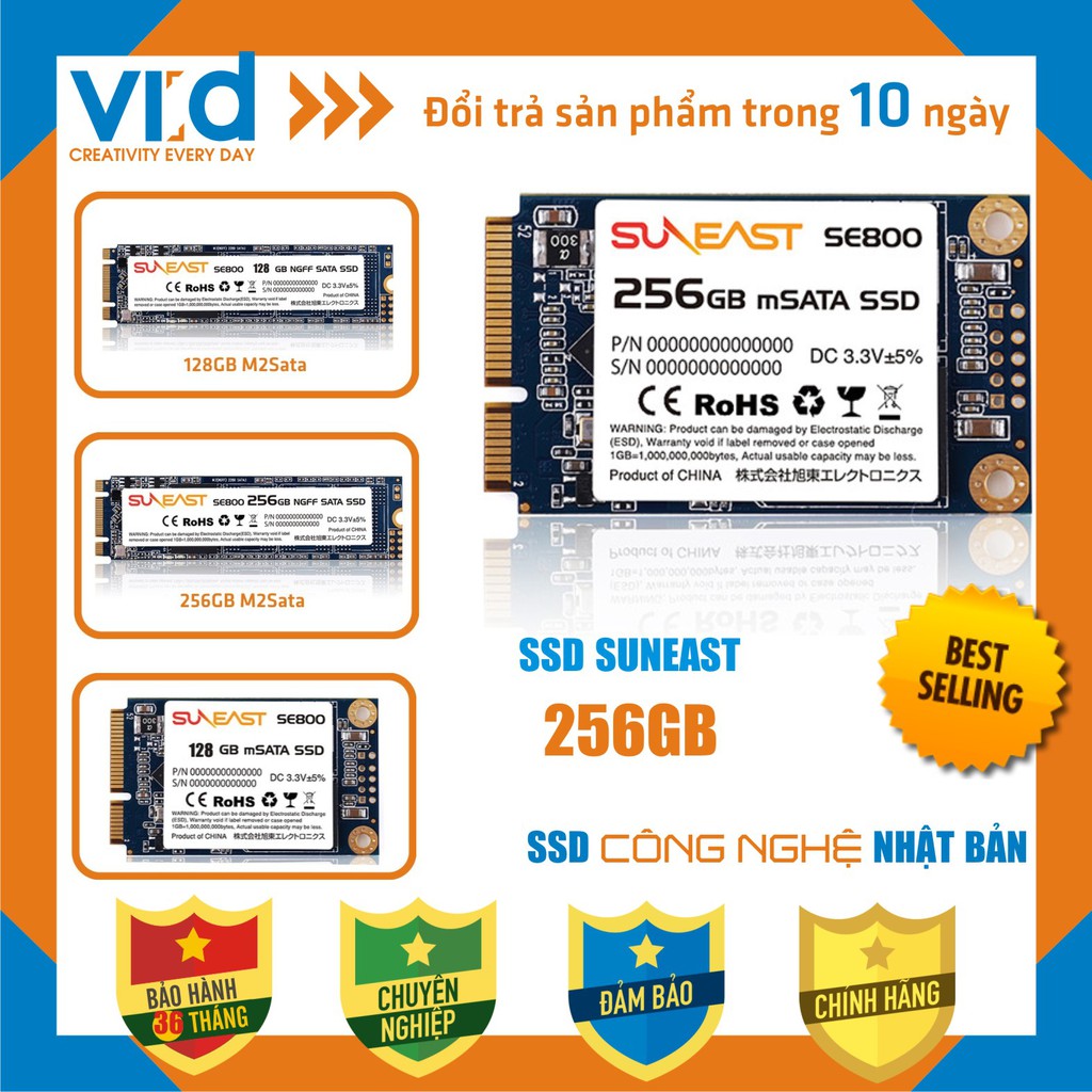 Ổ cứng SSD Suneast SE800 NGFF 128GB, 256GB M2Sata và mSATA, KingSpec 90gb, 128gb, Gloway 120GB, 240GB - BH 36 tháng !!! | BigBuy360 - bigbuy360.vn