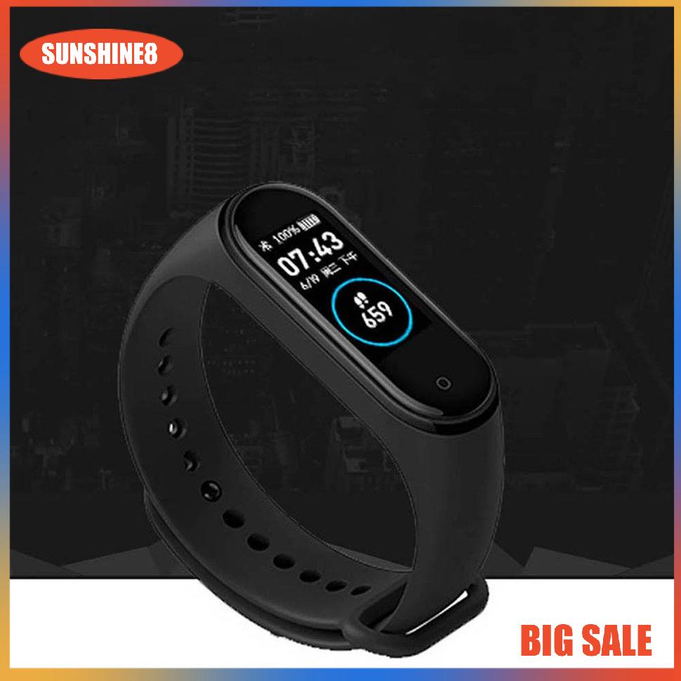 【SUN】❇️M4❇️Fitness Tracker Watch Sport Bracelet Heart Rate Heartband Health Wristband