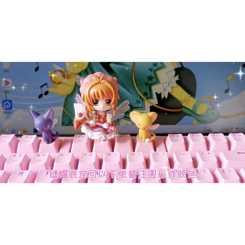 Key Cab xinh đẹp sakura bàn phím cơ cá tính hoạt hình sakura con sói nhỏ phô mai