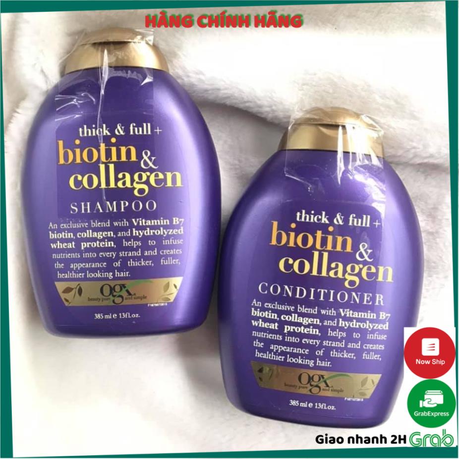 [HÀNG HOT]  FreeShipCặp Dầu Gội Xả Biotin Collagen OGX 385ML | Giảm Rụng Tóc, Hỗ Trợ Mọc Tóc | Hàng Chính Hãng