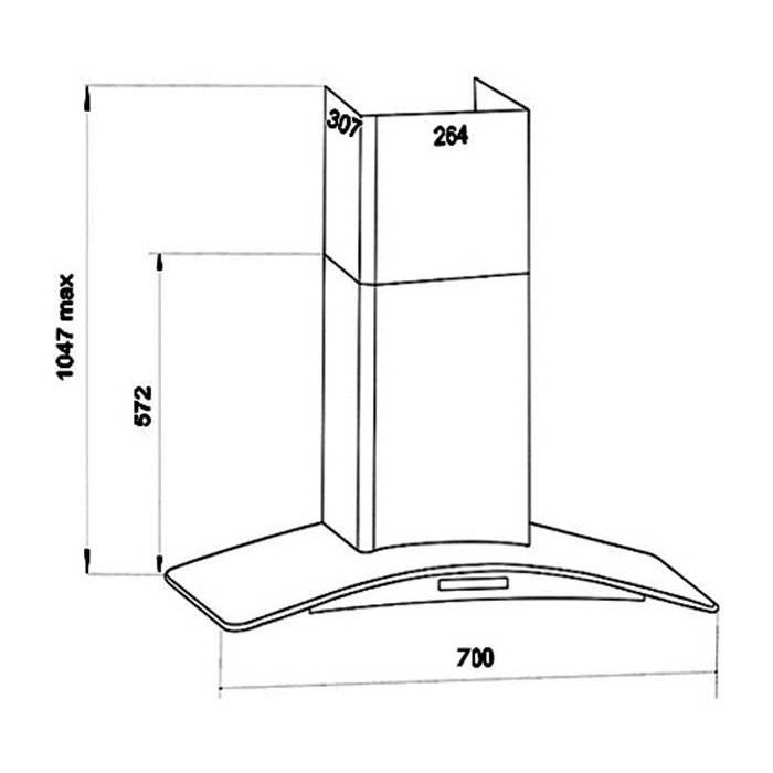 Máy hút mùi kính cong Faster FS 3588C2-90 (Điều khiển cảm ứng, Máy Khỏe, Hút êm, Bảo Hành Chính Hãng 2 Năm)