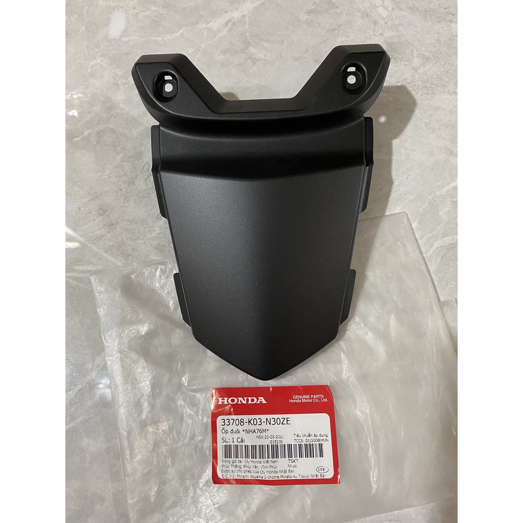 Ốp đuôi sau - mui rùa HONDA WAVE RSX110 năm 2018 màu Đen nhám (Đĩa đúc). *NHA76M* 33708K03N30ZE