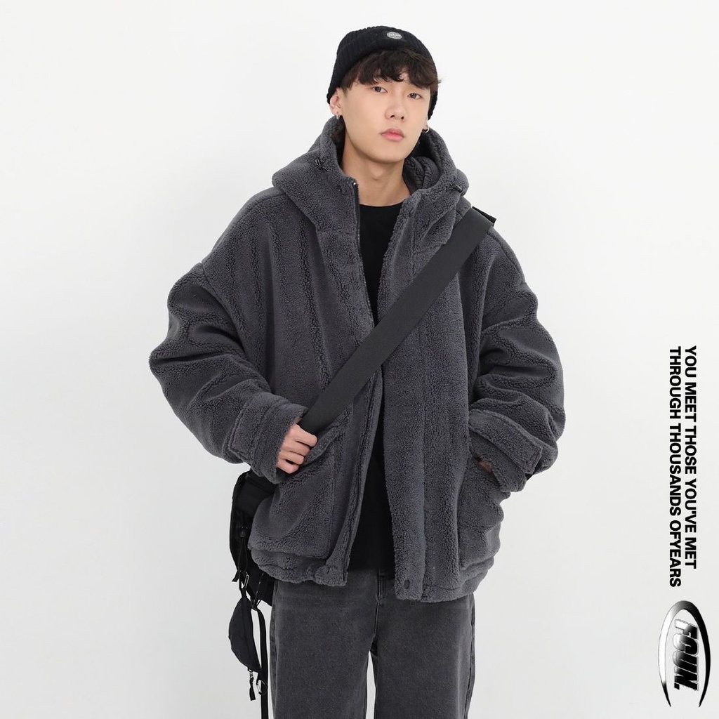 22 Phong Cách Mới Thu Đông!F &amp; X Áo Khoác Phao Lót Lông Cừu Cotton Dày Dặn Cỡ Lớn Phong Cách Đường Phố Mới Mùa Đông 2022 Cho Nam