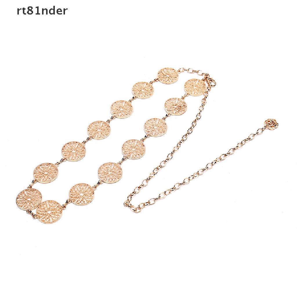 Thắt Lưng Dây Xích Bằng Kim Loại Màu Vàng / Bạc Thời Trang