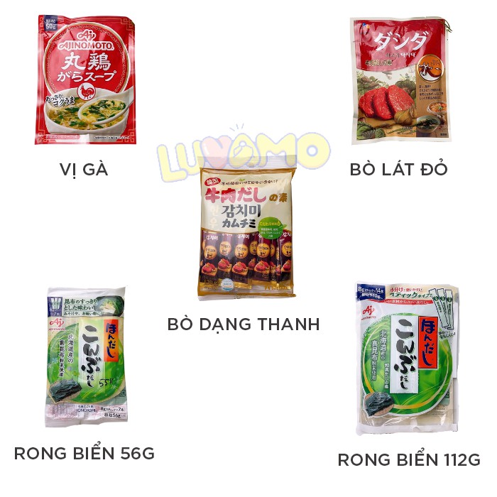 Hạt nêm gia vị ăn dặm dashi nhiều vị cho bé Nhật Bản luvamo TP01