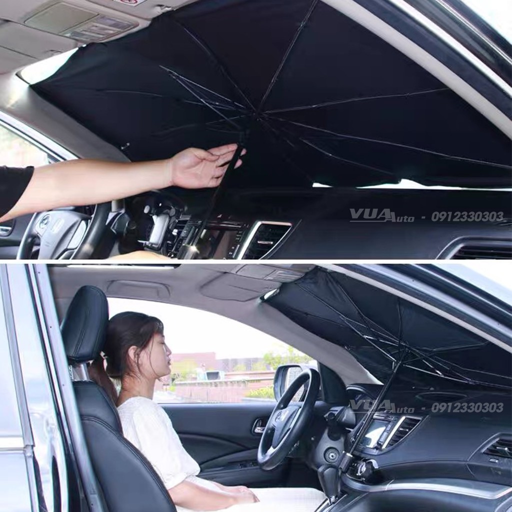 Ô dù che nắng ô tô kính lái VuaAuto cao cấp chống nóng cách nhiệt từ kính lái hiệu quả cho xe bảo vệ sức khỏe gia đình