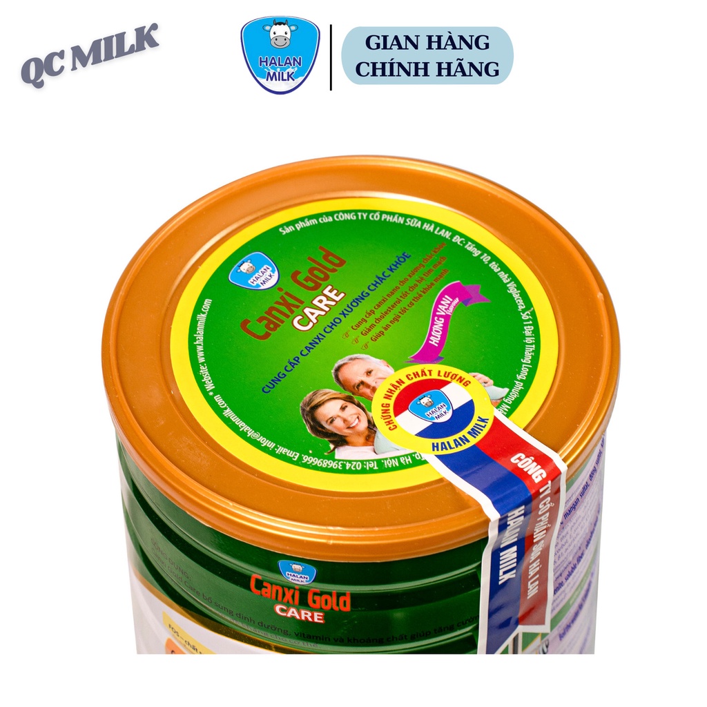 Sữa bột Canxi gold care 400g-900g, Cung cấp canxi cho xương chắc khỏe,chống loãng xương,Halan milk