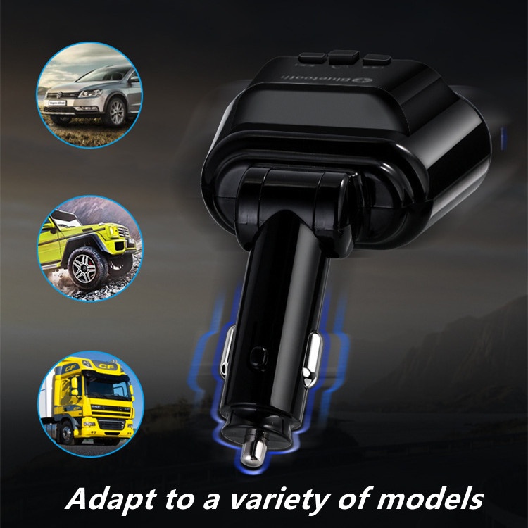 Bộ Sạc Nhanh 12V/24V QC3.0 FM Transmitte MP3 Có Màn Hình Hiển Thị Điện Áp