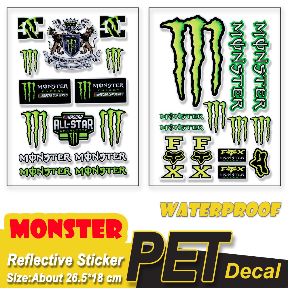 Miếng Dán Trang Trí Xe Hơi Hình Monster