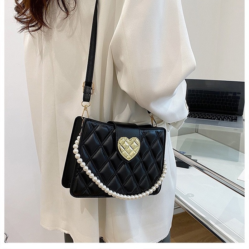 Túi Xách Đeo Vai Hình Vuông Đính Hạt Cườm Đơn Giản Thời Trang Xuân Hè 2022 NB00381