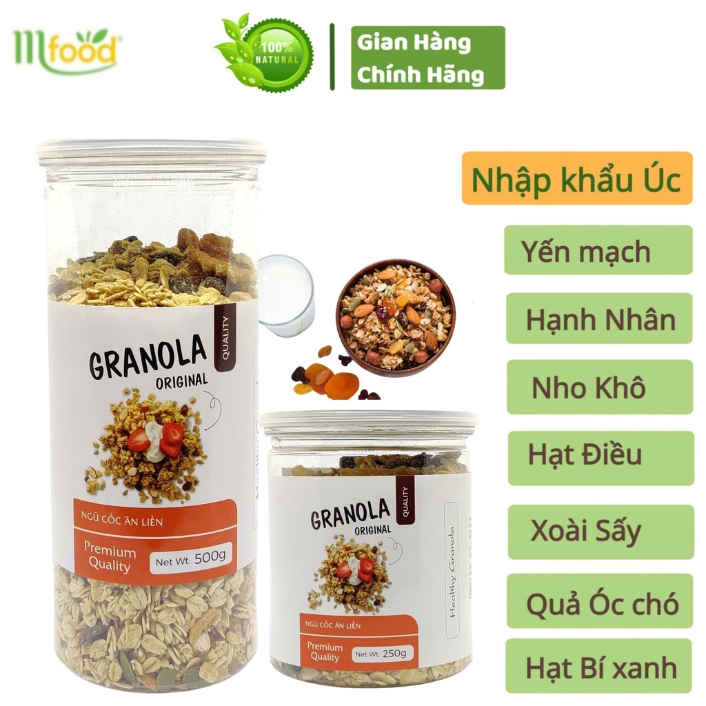 Ngũ cốc giảm cân Granola ,ngũ cốc trái cây ăn kiêng - Lợi sữa cho bà bầu ,bổ sung dinh dưỡng tăng cân | Ăn sáng tiện lơi