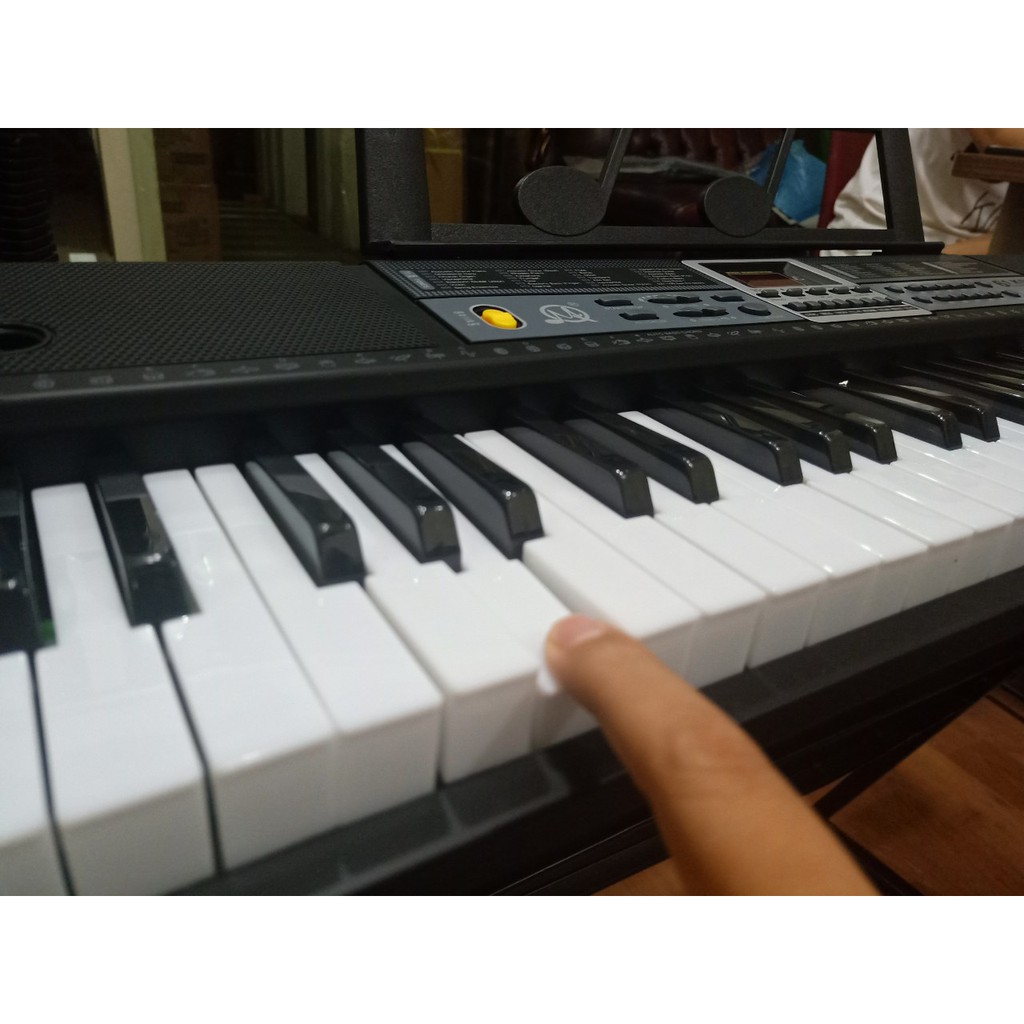 Đàn Piano Điện Tử Đàn Organ Electronic Keyboard 61 Cho Người Mới Tập Chơi Phím, Cho Bé Phím 2cm Kèm Giá Đỡ Nhạc Lý VT00