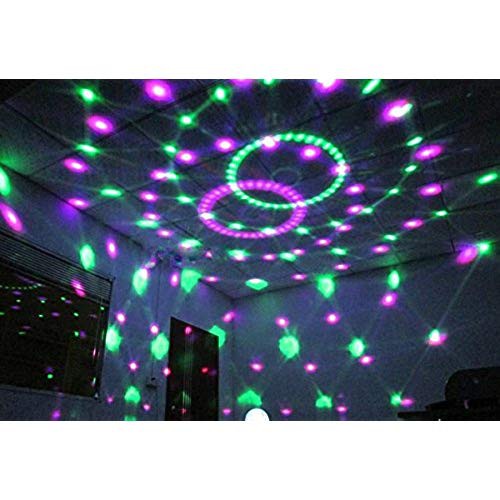 Đèn Sàn Nhảy DJ Vũ Trường Karaoke Siêu Sáng Cầu Pha lê mini LED RGB 7 Màu Cảm Ứng Nháy Nhạc Có ĐIều Khiển