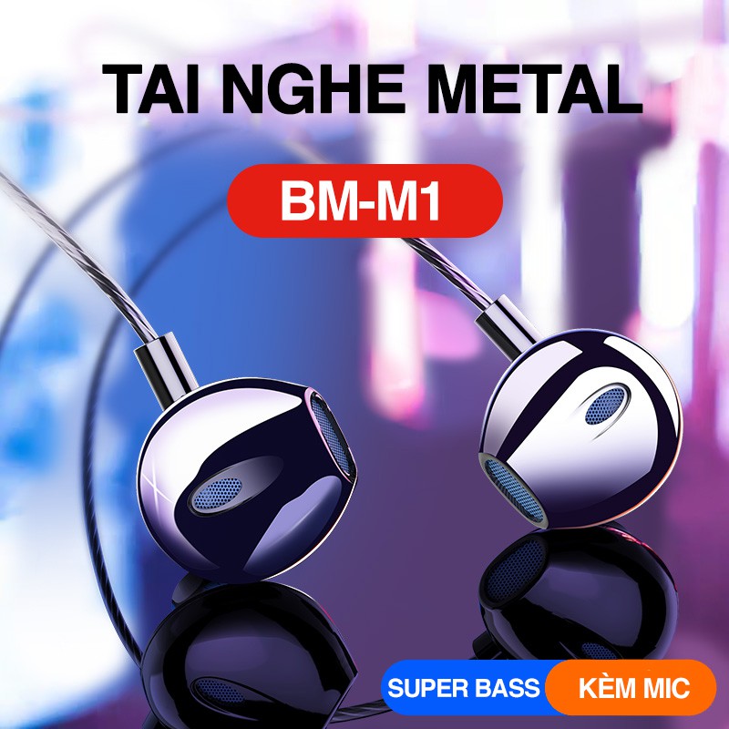 Tai nghe siêu Bass Full metal chính hãng Bagi BM-M1