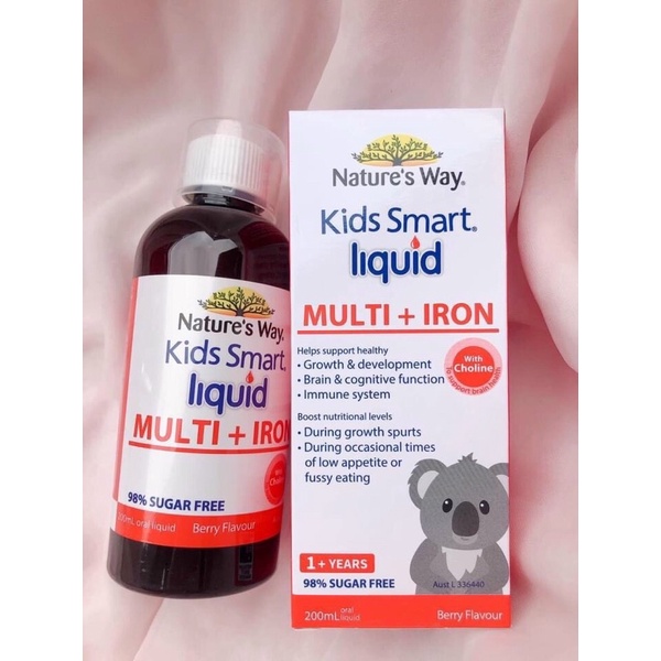 Siro Multi+ Iron Kids Smart Liquid Nature's Way cho trẻ trên 1 tuổi