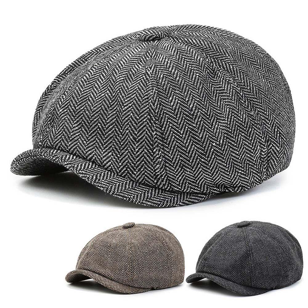 Mũ Beret Chống Gió Phong Cách Anh Quốc Cổ Điển Màu Ngà Cho Nam
