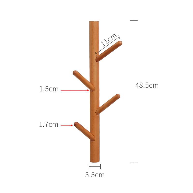 Móc Gỗ Treo Quần Áo Gỗ Sồi ,Kệ Treo Gắn Tường Hiện Đại Đa Năng  Thương Hiệu IGEA GN01/GN02