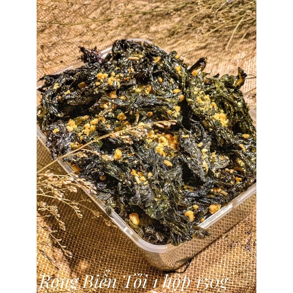 Rong Biển Cháy Tỏi Ăn Liền Loại Ngon [Ít Mè Ko Hôi Dầu Ko Pha Trộn] Hộp 170gr Nhà Làm 100% Thơm Giòn Đậm Vị | đồ ăn vặt