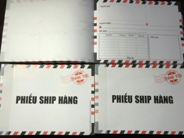 Combo 20quyển phiếu ship hàng