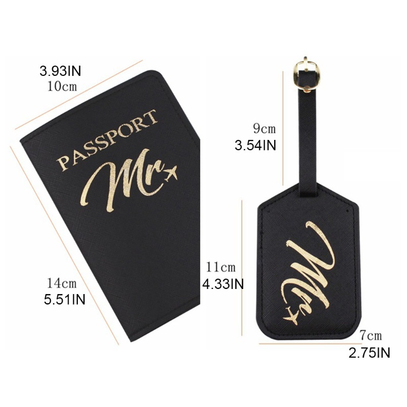 Set 4 Bao Da PU Đựng Hộ Chiếu / Thẻ ID / Thẻ ID Cho Cặp Đôi