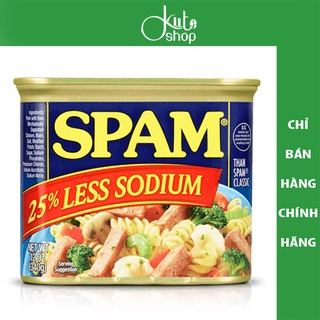 Thịt hộp SPAM Mỹ ít mặn 340g – 25% Less Sodium than Spam Classic