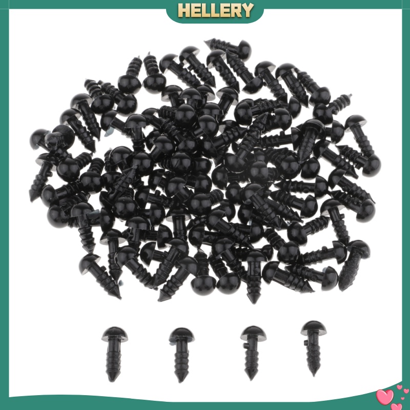 Set 100 Con Mắt Nhựa 7mm Cho Gấu Bông / Búp Bê DIY