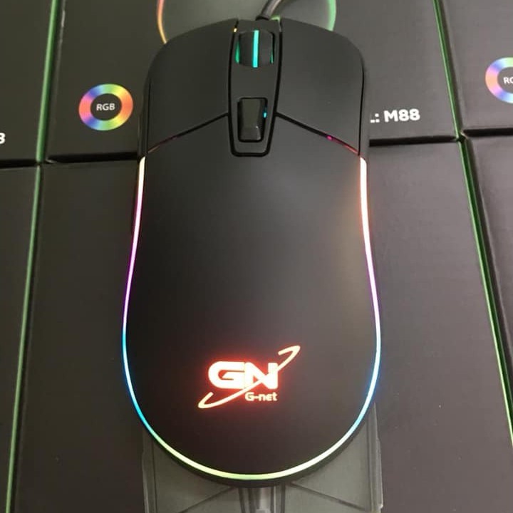 Chuột Gaming RGB G-Net M88, Mắt đọc Pixart 3325, 5000 DPI, Click Huano 30 triệu click