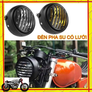 GÁO ĐÈN TRÒN - Đèn pha độ có lưới thép bảo vệ đèn, chuyên độ xe cafe racer, classic, vintage