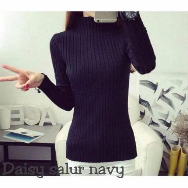 Áo Sweater Dệt Kim Họa Tiết Hoa Cúc Xinh Xắn 4.4 Ramadhan 2021 Afi - Ec