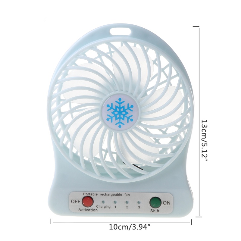 Quạt USB Mini Để Bàn 3 Chế Độ Yên Tĩnh Có Đèn