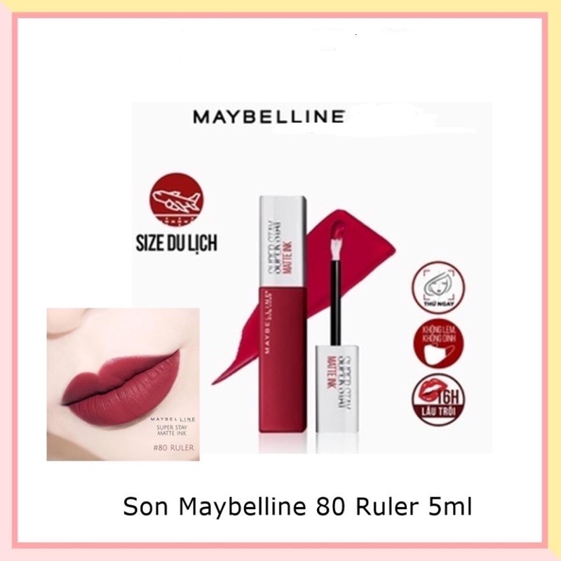 Son maybelline mini 2.7ml số 80,02,17