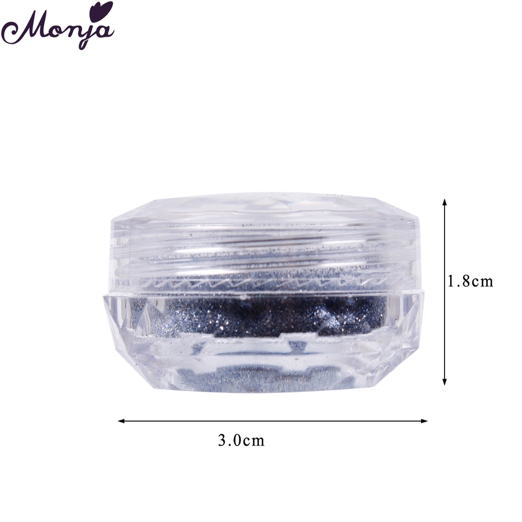 Monja 8 Colors Nail Art Crystal Diamond Glitter Powder Holographic Laser Shiny Nail Pigment Drilling Powder Manicure Decorations