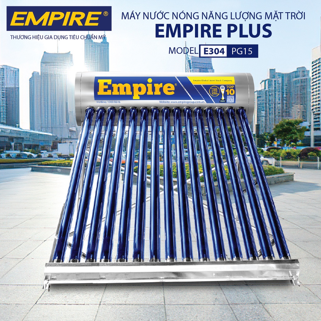 Máy Nước Nóng Năng Lượng Mặt Trời Empire Plus 160 lít