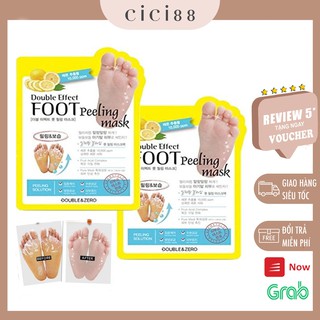 Mặt nạ tẩy tế bào da chết chân Double Effect Foot Feeling Mask