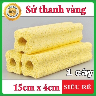 Sứ thanh hoa mai vàng size 15x4cm - vật liệu lọc hồ cá