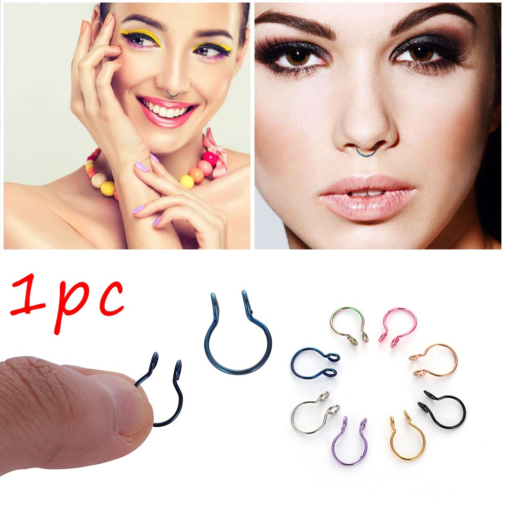 Khuyên Mũi Đường Kính 8Mm Bằng Thép Không Gỉ Đường Kính Trong Suốt